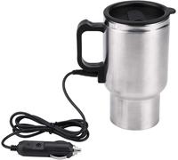 Bouilloire Oiture 12v 450ml Tasse De Chauffage De Voiture Électrique Intelligente Tasse De Café Chauffée, Tasses De Voyage Thermos À Boire Kettlebottle Chauffage À Eau Bouillante Rapide (Noir Et Arge