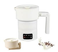 Bouilloire Portable de Camping 600ML, Bouilloire Électrique Pliable pour Voyage, Extérieur, 550W Chauffage Rapide avec 4 Températures Préréglées, Sans BPA, Élément chauffant en Acier Inoxydable 304