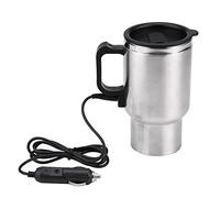 Bouilloire portative de voiture de 1000ml, tasse chauff¨¦e ¨¦lectrique de tasse de wagon d'acier inoxydable avec l'adaptateur (450ml)