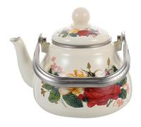 Bouilloire pour cuisinière Bouilloire à thé en émail avec infuseur 1 L/1,1 QT