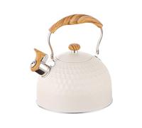 Bouilloire pour de cuisson, bouilloire avec sifflet pour plans de cuisson, casserole de 2,5 litres pour cuisine, maison, restaurant, camping, adaptée aux plaques à induction électrique