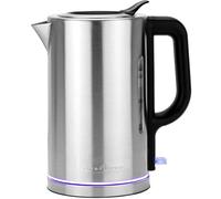 Bouilloire ProfiCook en acier inoxydable 1,7 L | Éclairage d'ambiance | 2200 W | Utilisation d'une seule main | Sans BPA | Socle pivotant à 360° avec enrouleur de câble | PC WKS 1321
