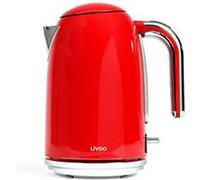 Bouilloire rétro 1,7 L - LIVOO DOD180R - ROOUGE - Puissance de 2200 W - Filtre anticalcaire amovible - Socle pivotant 360° G