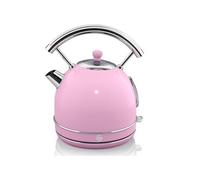 Bouilloire rétro - 18 L - Acier Inoxydable sans BPA Résistance Cachée sans Fil - SK14630PNEU 3000W - Rose