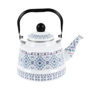 Bouilloire rétro en émail 2,5 l | La bouilloire rétro en émail de 2,5 l chauffe l'eau uniformément pour le thé, le café et la cuisine quotidienne avec un