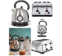 Bouilloire - RETRO - INOX - 1,8L - 1800W - Thermomètre intégré