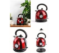 Bouilloire rétro - LIVOO - Rouge - Thermomètre intégré - Arrêt automatique - 1.8L