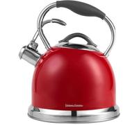 BOUILLOIRE RÉTRO TRADITIONNELLE AVEC UN SIFFLET - ROUGE