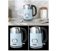 Bouilloire - Rétro Vintage - 2200W - 1.7L - Acier inoxydable - Bleu pastel