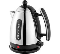 Dualit Lite Bouilloire Electrique Inox 1,5 L - Bouilloire Vintage Chromée Ultra Brillante avec Finitions Noires - Bouilloire Design Ébullition Rapide & Sans BPA