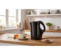 Bomann Bouilloire WK 6079 CB, 1,7 l, 2200W, arrêt auto & manuel, filtre anticalcaire amovible, Noir