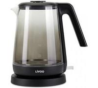 Livoo - Bouilloire en verre 1,7L DOD216N - 1850W - 2200W, verre borosilicate, rétro éclairage intérieur