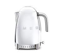 Smeg Bouilloire Années 50 KLF04SSEU – Température réglable 2400 W 1,7 L Sans fil Chromé