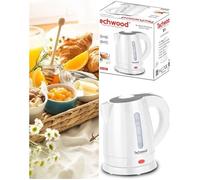 Bouilloire sans fil 1600W 1L - TECHWOOD - Blanc - Arret automatique - Couvercle de securite