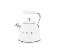 Bouilloire sifflante 2,3 L, corps et bec verseur en acier inoxydable, couvercle amovible a ouverture manuelle en acier inoxydable, poignee en silicone antiderapante, indicateur interne de niveau d''ea