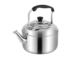 Bouilloire Sifflante Acier Inoxydable Compatible Induction Pour Cuisine | Corps Robuste En Acier Inoxydable Épaissi Avec Bec Verseur Ergonomique Et Poignée Résistante À La Chaleur 3L