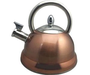 Bouilloire sifflante - BAUMALU - 3 L - Cuivre - Inox - Esthétique rétro