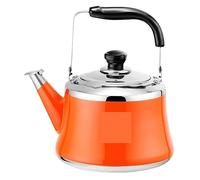 Bouilloire Sifflante Cuisinière En Acier Inoxydable Sifflant Bouilloire Théière Poignée Ergonomique Cuisinière À Induction Cuisinière À Gaz Universelle Bouilloire à Flûte (Color : Oranje, Size : 2L
