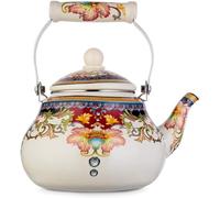 Bouilloire sifflante, Design Classique rétro, théière en Acier émaillé, théière Florale, théière en Porcelaine émaillée, Bouilloire à Eau Chaude colorée pour cuisinière. Bouilloire sifflante