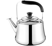 Bouilloire sifflante en acier inoxydable, 1 L/1,5 L/2 L/3 L Théière silencieuse de grande capacité pour cuisinières à gaz et à induction, passoire à thé intégrée (3 L)