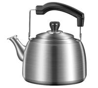 Bouilloire sifflante en acier inoxydable 304 - Bouilloire sifflante moderne en acier inoxydable for plaque de cuisson avec poignée ergonomique à prise froide(5L)