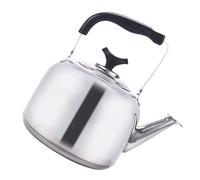 Bouilloire Sifflante en Acier Inoxydable Argenté, Chauffage Rapide | Couvercle sur Sortie D’eau, Poignée Ergonomique Isolée, Usage Maison pour Thé, Vin Chaud