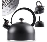 Bouilloire sifflante en acier inoxydable Noir 2 l
