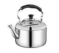 Bouilloire sifflante épaisse en acier inoxydable, théière de 4 L, 5 L, 6 L, théière à fond plat, cuisinière à gaz, bouilloire à usage général 6 L