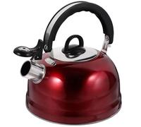 Bouilloire Sifflante Rouge 3l en Acier Inoxydable pour Plaque de Cuisson