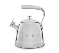 Smeg Bouilloire WKF01SS sifflante acier inoxydable 2,3 L compatible induction chrome