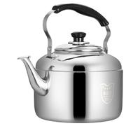 Bouilloire Sur La Cuisinière, 4L/5L/6L Acier Inoxydable Bouilloire Sifflante, Grande Capacité Eau Chaude Bouilloire, Convient À Tous Les Types De Poêles (Color : Silver, Size : 5L)