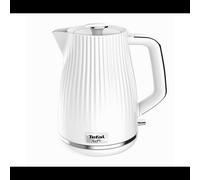 Bouilloire Tefal KO250130 Blanc 1.7L 2400W avec Arrêt Surchauffe, Base 360°, Élément Dissimulé, Coupure Automatique, Rangement Câble et Indicateur Lumineux