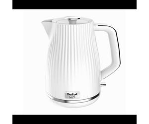 Bouilloire Tefal KO250130 Blanc 1.7L 2400W avec Arrêt Surchauffe, Base 360°, Élément Dissimulé, Coupure Automatique, Rangement Câble et Indicateur Lumineux