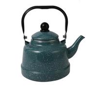 Bouilloire, théière, Bouilloire à thé et café en émail for cuisinière Camping bureau maison bleu vert 1.1-2.5L(Green,2.5L)