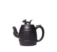 Bouilloire Théière en argile violette de 420ml, Pot de Dragon fait à la main, minerai brut, bouilloire à boue noire avec infuseur, service à thé Zisha Petite théière