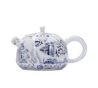 Bouilloire Théière en céramique argentée avec une pincée de thé Kung Fu for personne, petite théière porcelaine blanche céladon Infuseur À Thé