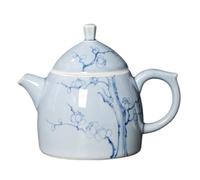 Bouilloire Théière en céramique forme de fleur prunier peinte à la main, simple avec couvercle, for maison, le thé l'après-midi Infuseur À Thé