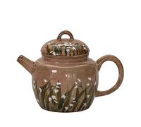 Bouilloire Théière en céramique peinte à la main forme de muguet, théière chinoise rétro for une personne, service thé Kung Fu petite capacité Infuseur À Thé