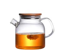 Bouilloire Théière en verre borosilicate GRAND TRANSPARENT 600ML 1L / 1.8L Résistant à la chaleur grande fleur de fleur de pot transparent à la chaleur Pu'er Bureau Office Outils ménagers Bouilloire E