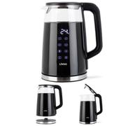 Bouilloire théière SANS FIL automatique en verre 1,7 L 2200 W Arrêt automatique Rotation à 360° sur son socle Affichage Digitale et