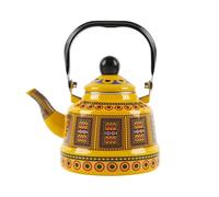 Bouilloire, théière, Théière et bouilloire en émail for cuisinière à gaz induction multicolore 1,1-2,5 L(Yellow,2.5L)
