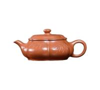 Bouilloire Théière Traditionnelle En Argile Faite À La Main, Four Ouvert Forme De Citrouille Boue Jaune Infuseur À Thé