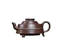 Bouilloire Théière Trépied Créative À Trois Pieds En Argile Violette Peinte L'or, De Bureau, Service Thé Kung Fu Infuseur À Thé