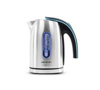 Cecotec Bouilloire Électrique ThermoSense 220 Steel, 1,2 litres, Sans BPA, 1630 W de Puissance, Base 360º, Filtre Anticalcaire Amovible, Double Système de Sécurité, Acier Inoxydable