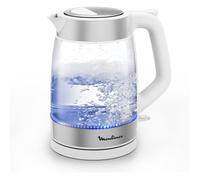 Bouilloire Verre 1,7L, Ébullition Rapide, LED, Filtre Amovible, Base 360°, Sans Fil, Transparente Sans BPA