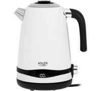 Adler Bouilloire AD 1295w SS blanc satiné 1,7L avec écran LCD et régulation de température