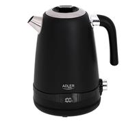 Adler Bouilloire AD 1295b SS noir satiné 1,7L avec écran LCD et régulation de température