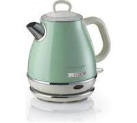 Bouilloire Vintage 1L Vert - ARIETE - 1630 Watt - Métal - Coulée sans fil - Socle 360 degrés