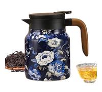 Bouilloire vintage isolée en acier inoxydable de 1 l, conception anti-fuite, conception durable, structure de tamis intégrée | Ensemble de bouilloire à thé pour la maison, le bureau, la cuisine