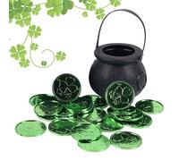 Bouilloires À Chaudron De Bonbons - Pot Décoratif De La Saint-Patrick | Mini Porte-friandises Chaudron Pour Les Fêtes | Bonbons En Plastique Pour La Décoration D'Halloween | Accessoire Amusant Trick O